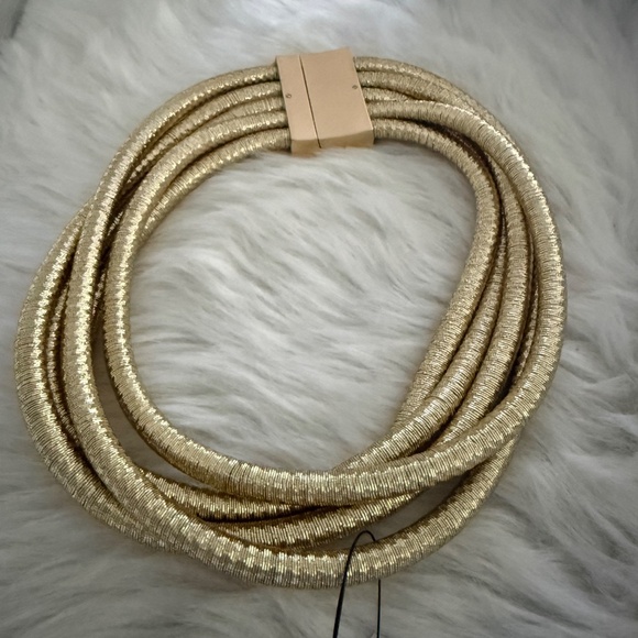 Chico's Gold Blush Collection Choker Necklace - Picture 3 of 6
